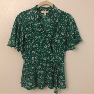 monteau floral wrap top